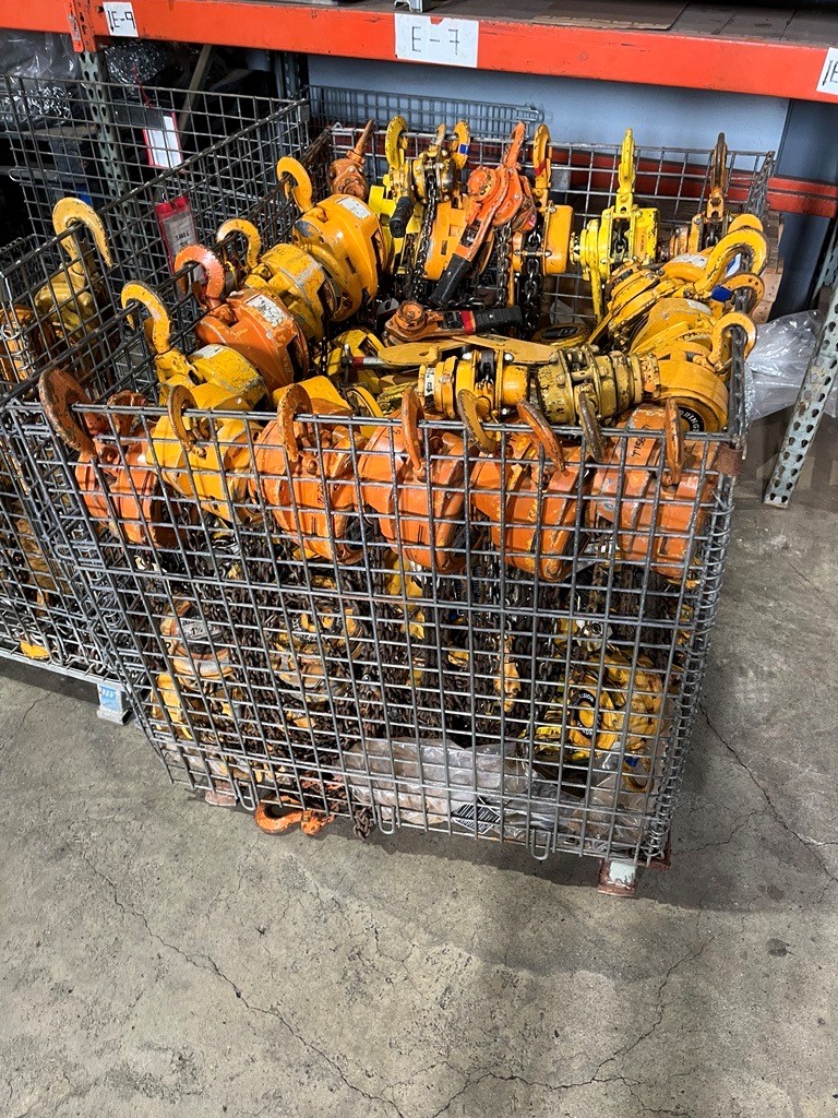 Hoists awaiting inspection